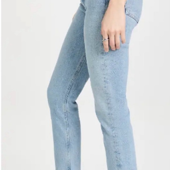 AGOLDE NWT Riley High Rise Straight Crop Denim Jean in Shiver // 31 - Picture 11 of 14